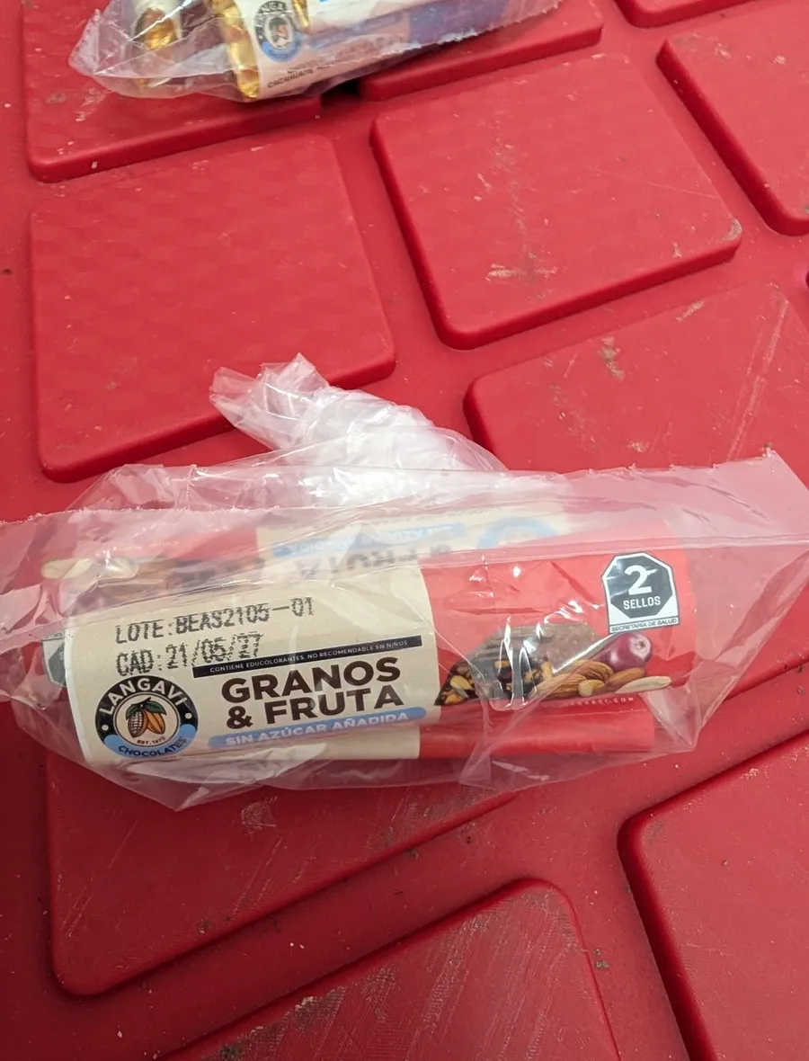 Barra Chocolate Semiamargo Granos Y Frutas Sin Azucar 18g